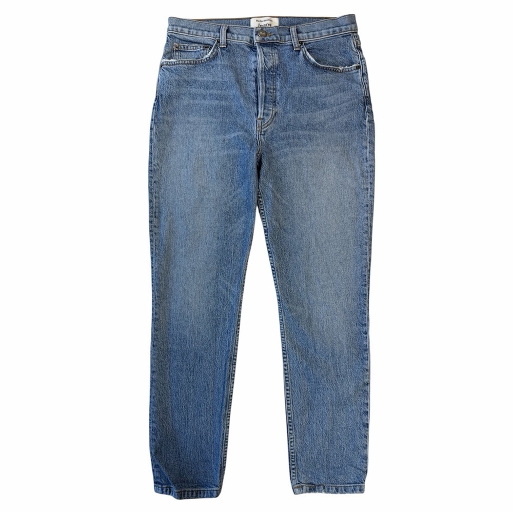 ✅ Reformation Light Blue Serena High Rise crop jeans size 30 Augusta Wash